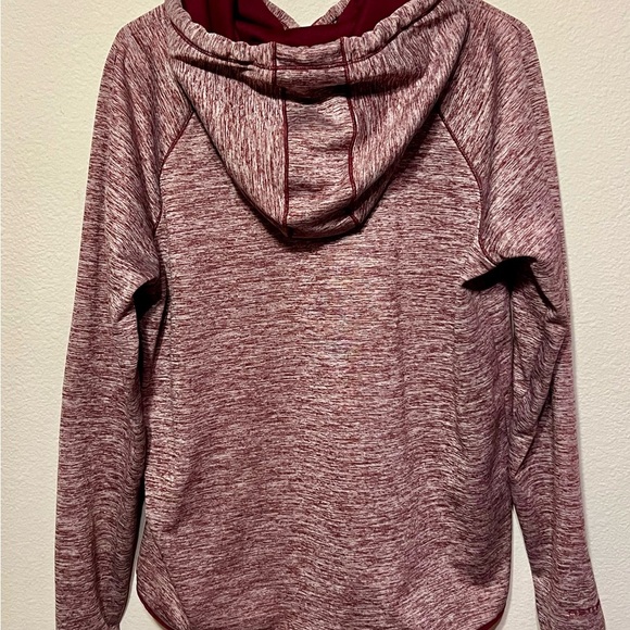 Under Armour Women's Heathered Burgundy Hoodie- Size Large - Picture 3 of 3